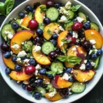 Blueberry Peach Feta Salad