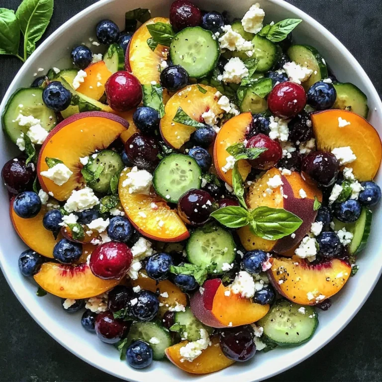 Blueberry Peach Feta Salad