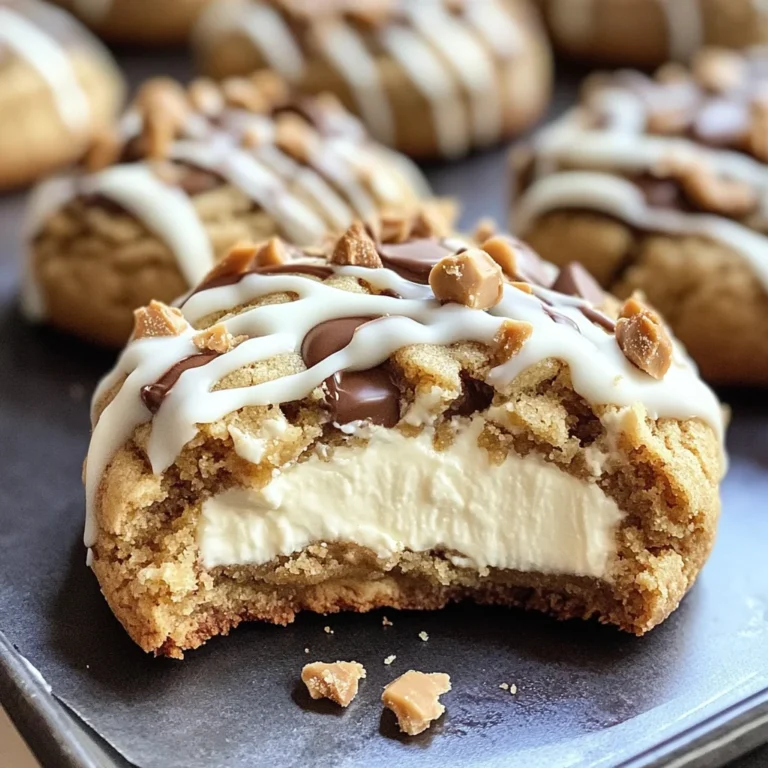 Cheesecake-Stuffed Cookies with White Chocolate and Reese’s