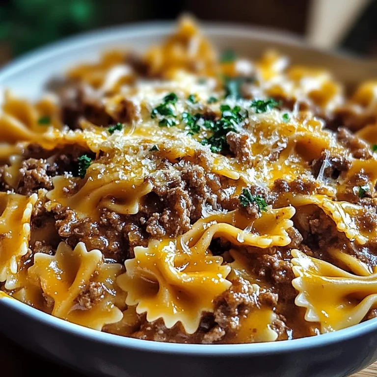 Cheesy Beef Bowtie Pasta with Garlic Butter Delights You!