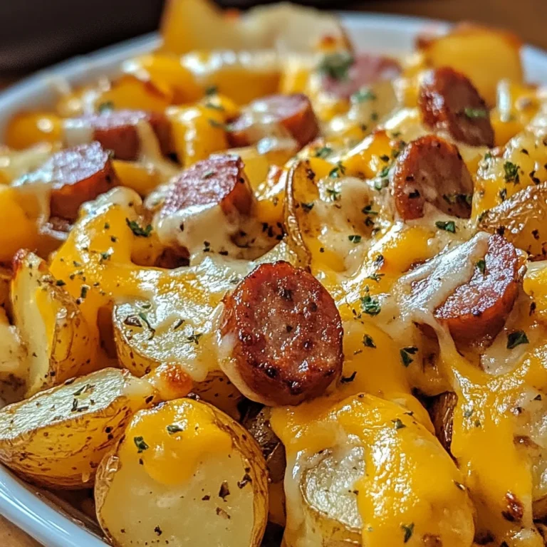 Cheesy Ranch Potatoes and Smoked Sausage