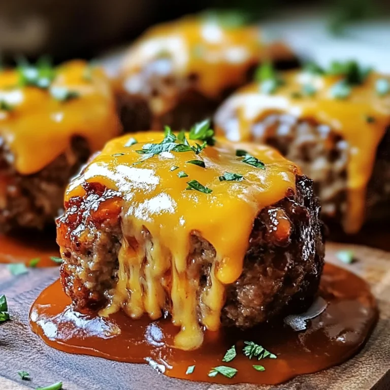 Cheesy Stuffed Meatloaf Bites