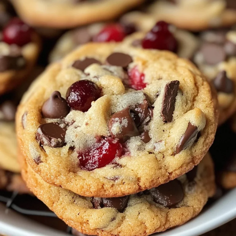 Cherry Chocolate Chip Cookies with Mocha Chips