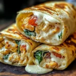 Creamy Chicken Spinach Wraps