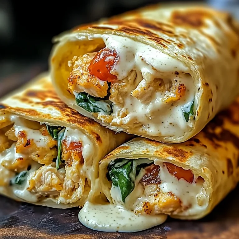 Creamy Chicken Spinach Wraps