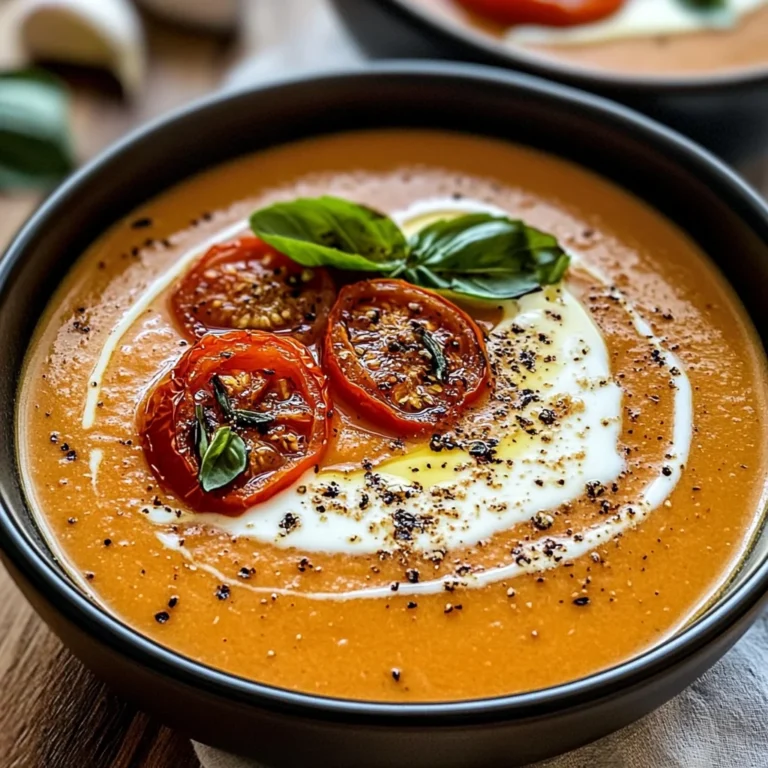 Creamy Roasted Garlic Tomato Soup