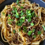 Easy Mongolian Ground Beef Noodles