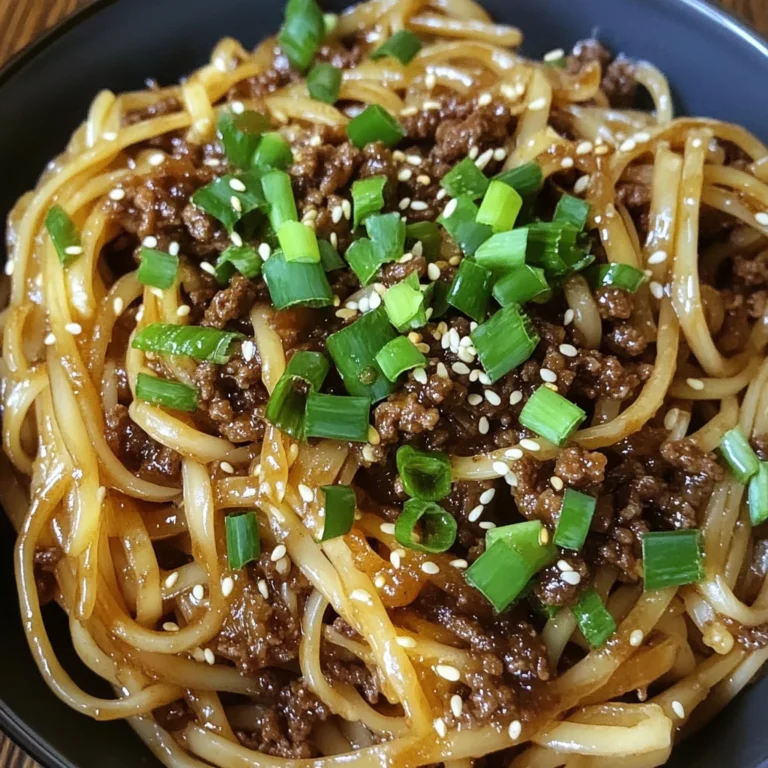 Easy Mongolian Ground Beef Noodles