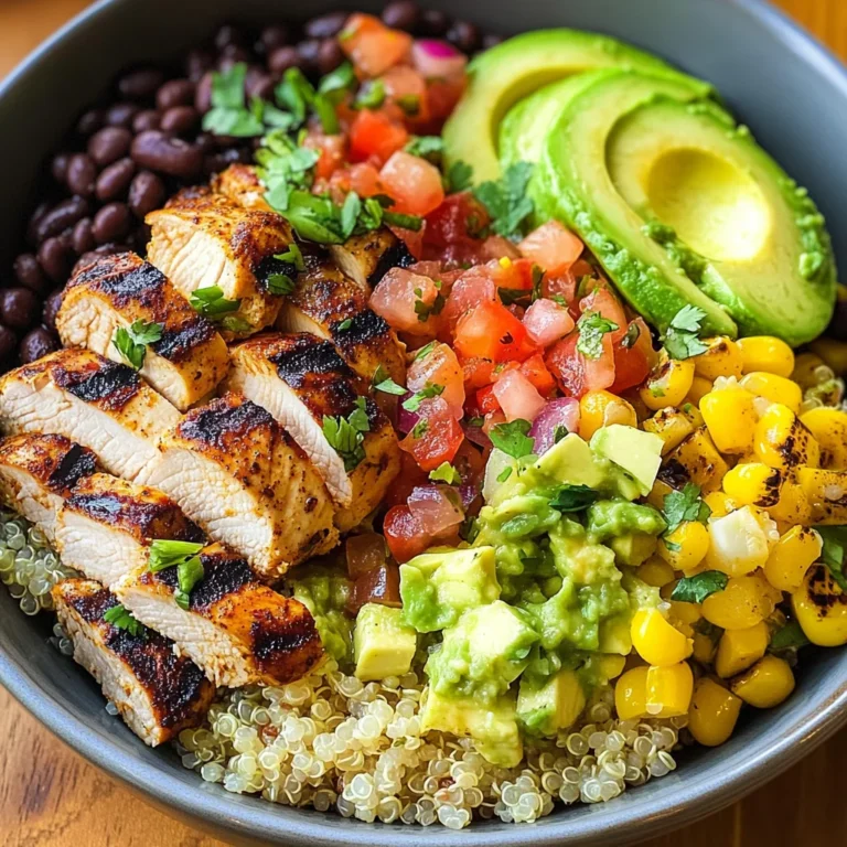 Grilled Chicken Burrito Bowls with Avocado Salsa