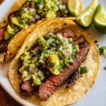 Grilled Steak Tacos with Avocado Salsa