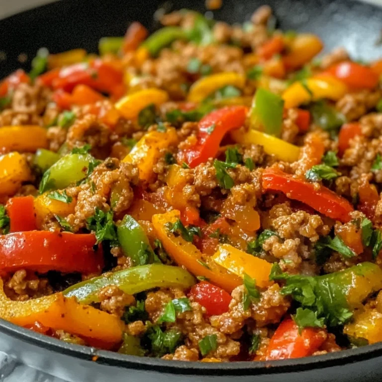 Ground Turkey and Bell Pepper Skillet