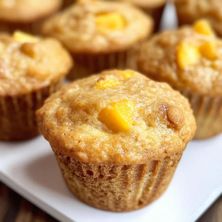 Healthy Honey Peach Muffins