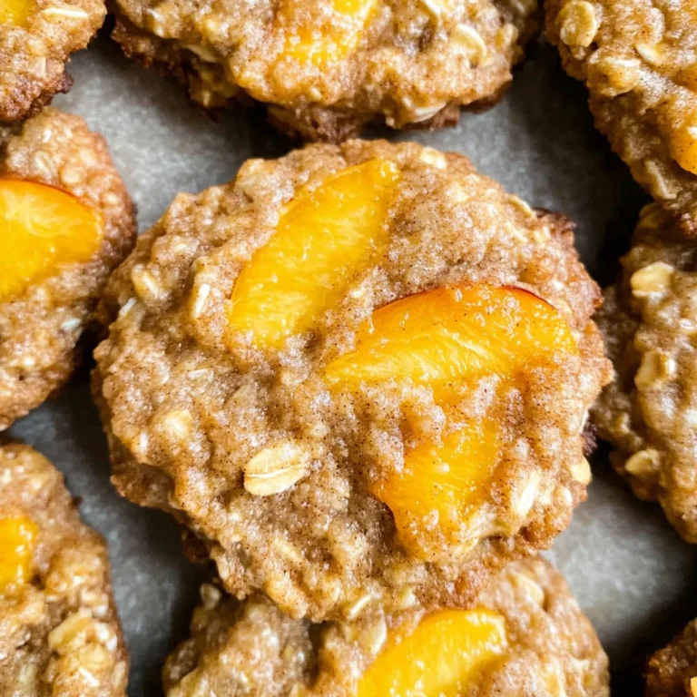 Healthy Peach Oatmeal Breakfast Cookies
