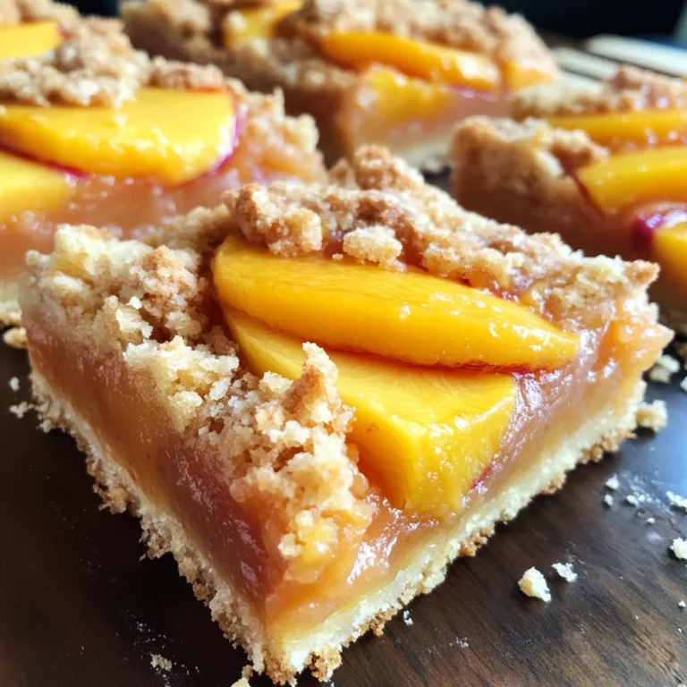Heavenly Summer Peach Bars: A Sweet Slice of Sunshine