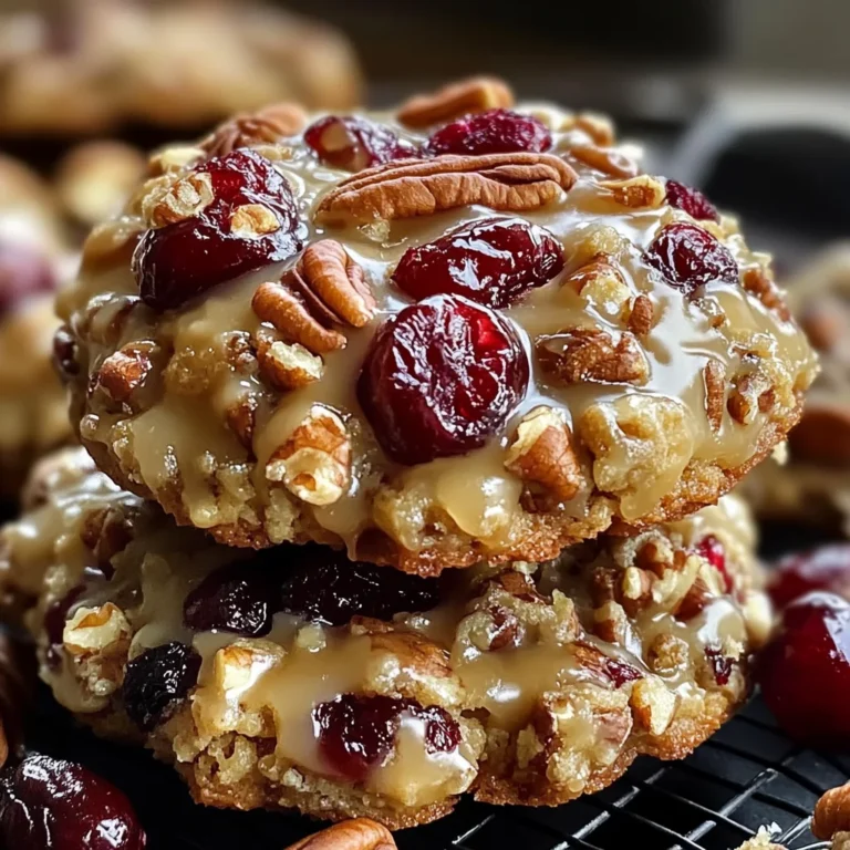 No-Bake Cranberry Pecan Praline Cookies
