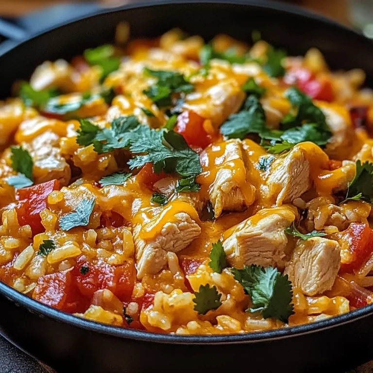 One Pot Queso Chicken and Rice : Easy Comfort Food