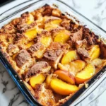 Peach Cobbler French Toast Bake
