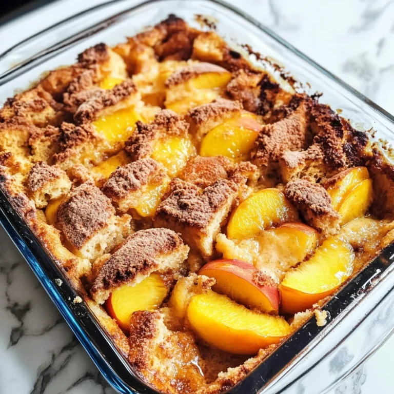 Peach Cobbler French Toast Bake