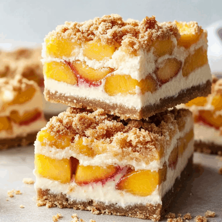 Peaches and Cream Desserts: Irresistible Peach Cobbler Cheesecake Bars for Every Occasion