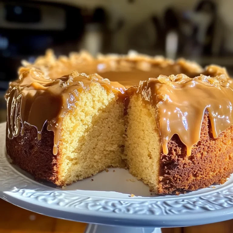 Buttermilk Sour Cream Pound Cake with Southern Caramel Icing