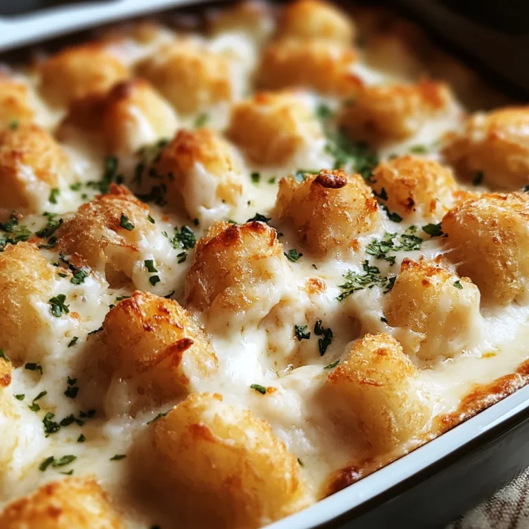 Chicken Alfredo Tater Tot Casserole: A Cozy, Comforting Dinner