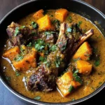 Coconut Cream Lamb Shanks with Sweet Potatoes & Coriander