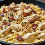 Creamy Skillet Chicken Carbonara with Bacon