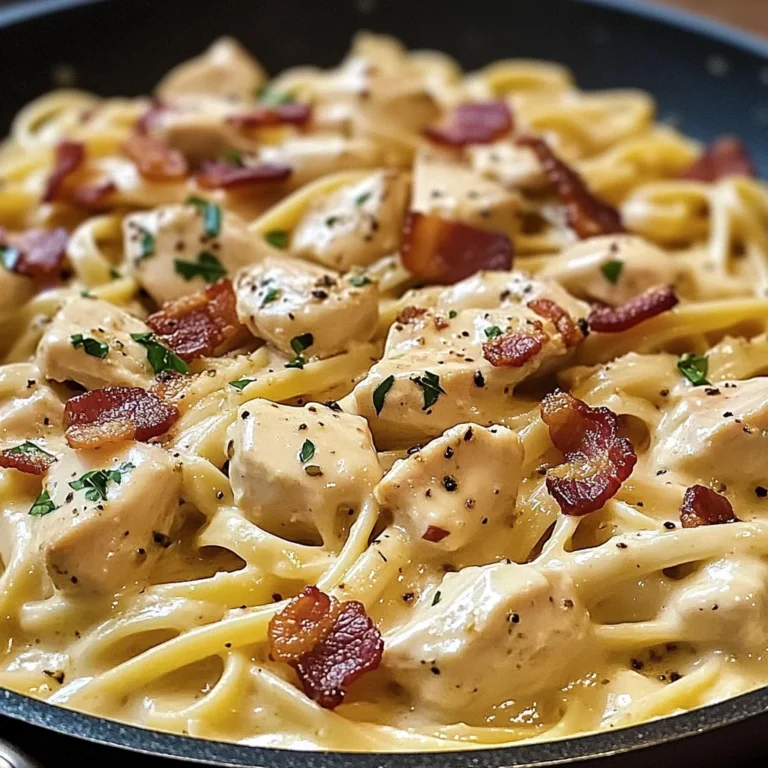 Creamy Skillet Chicken Carbonara with Bacon