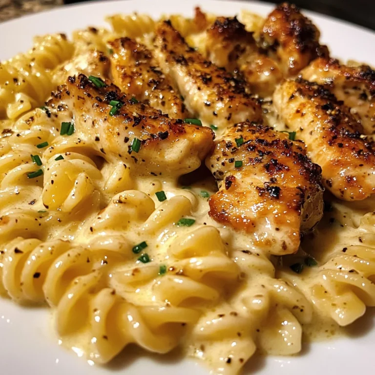 Creamy Velveeta Rotini with Seared Garlic Chicken