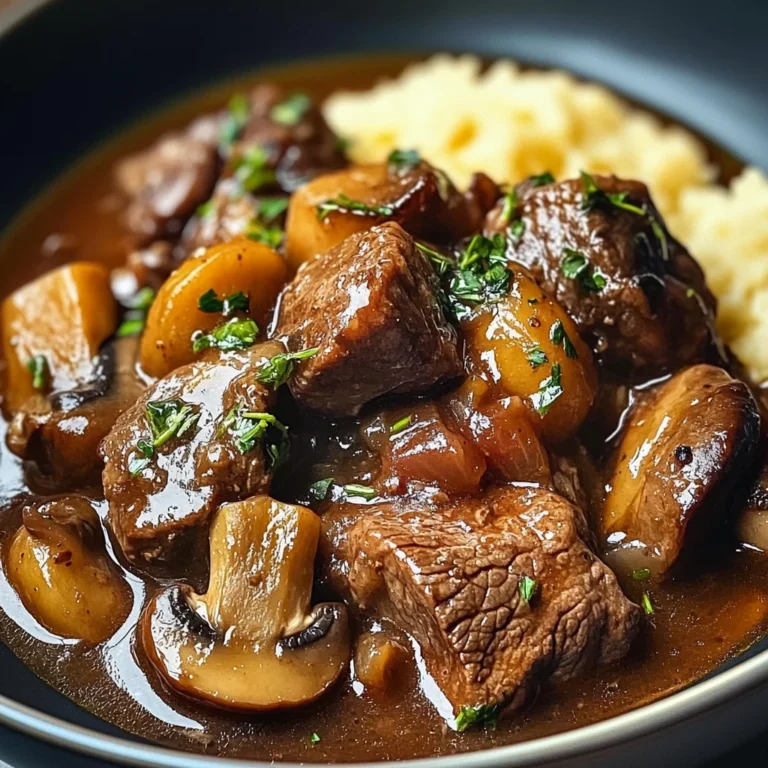 French Beef Stew with Mushrooms