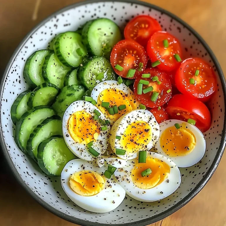 Garden Egg Bowl with Cucumber & Cherry Tomatoes