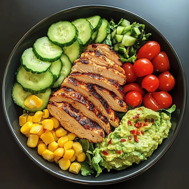Grilled Chicken Bowl with Veggies & Guacamole