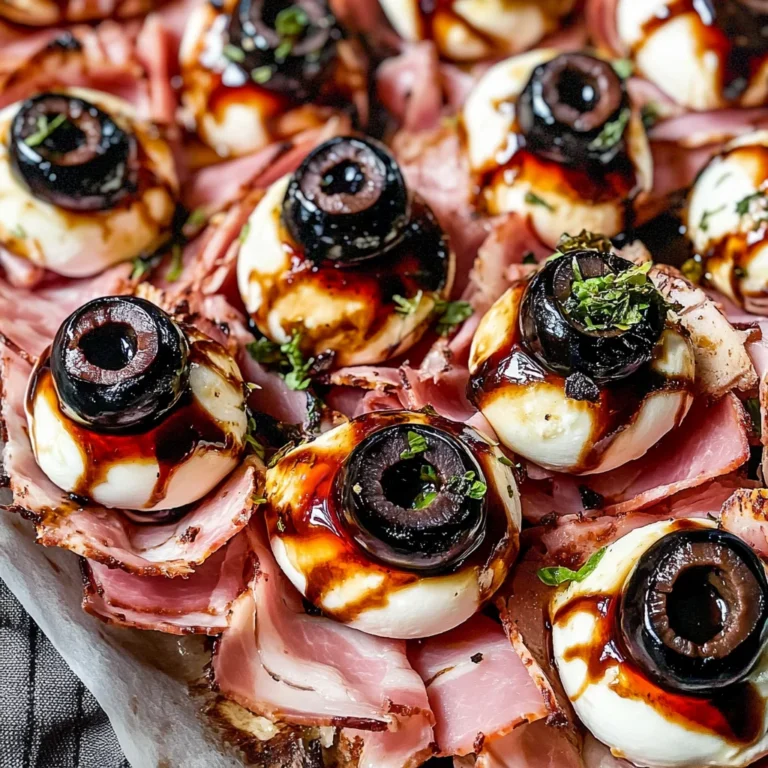 Halloween Antipasto Eyeballs Appetizer