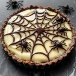 Halloween Chocolate Spiderweb Tart