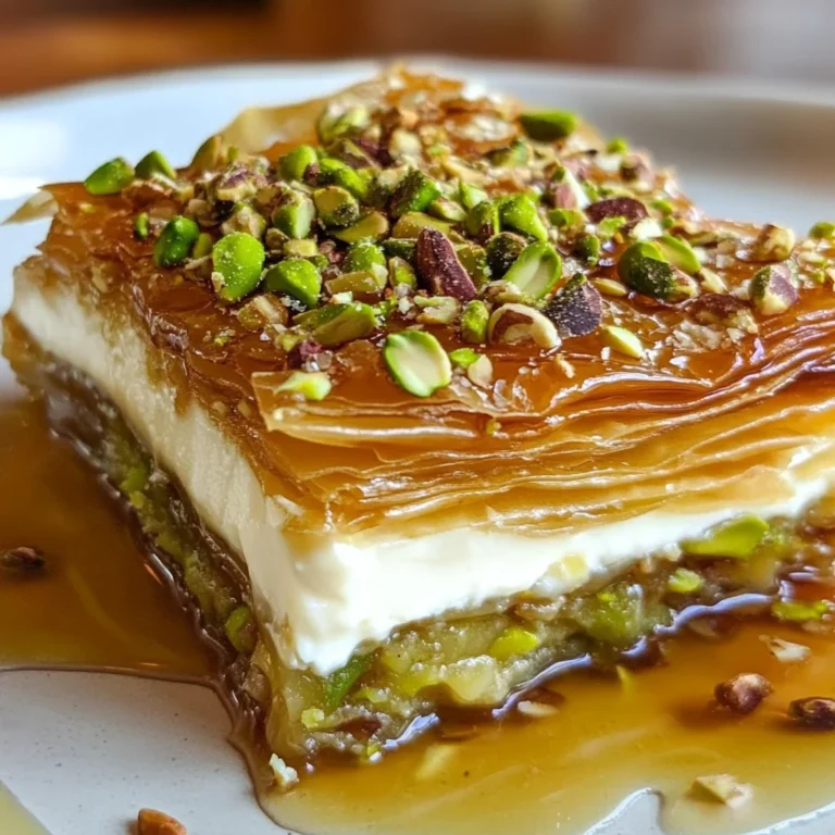 Honey Pistachio Baklava Cheesecake