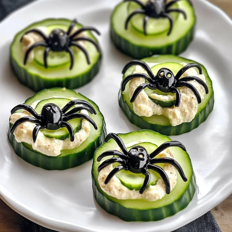 Keto Spider Cucumber Appetizer Bites