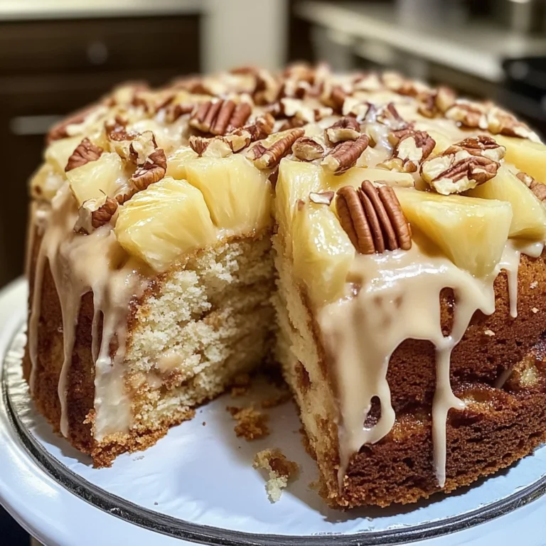 Pineapple Pecan Cream Cheese Pound Cake