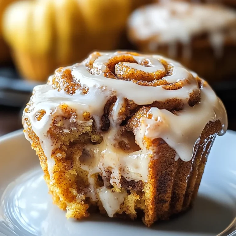 Pumpkin Cinnamon Roll Muffins