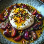Roasted Plum and Burrata Salad