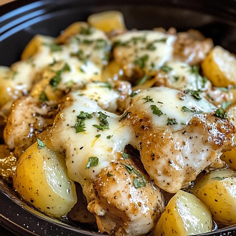 Slow Cooker Garlic Parmesan Chicken and Potatoes