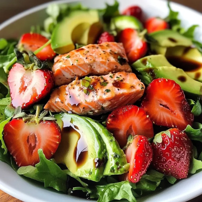 Strawberry Avocado Salmon Salad