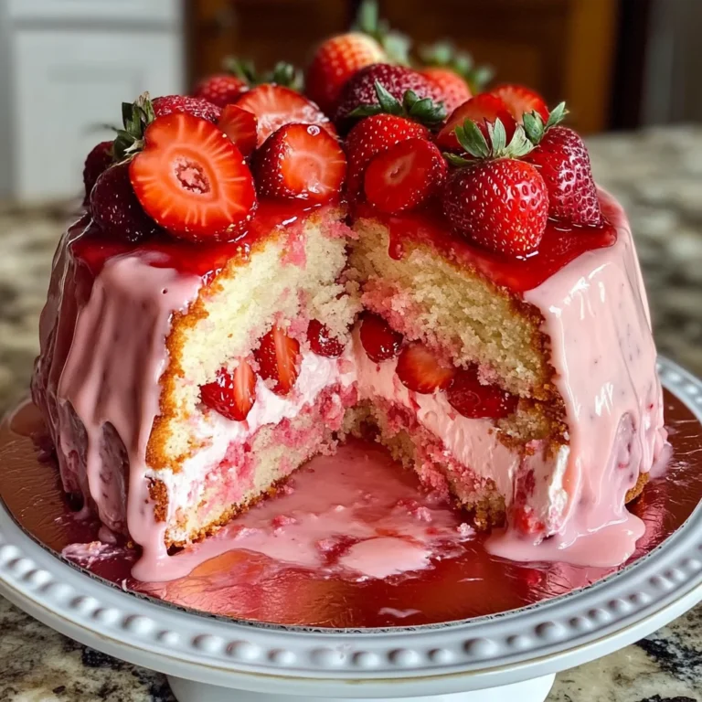 Strawberry Cream Cheese Pound Cake Recipe