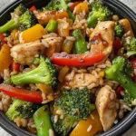 Wild Rice Chicken Stir-Fry with Fresh Veggies