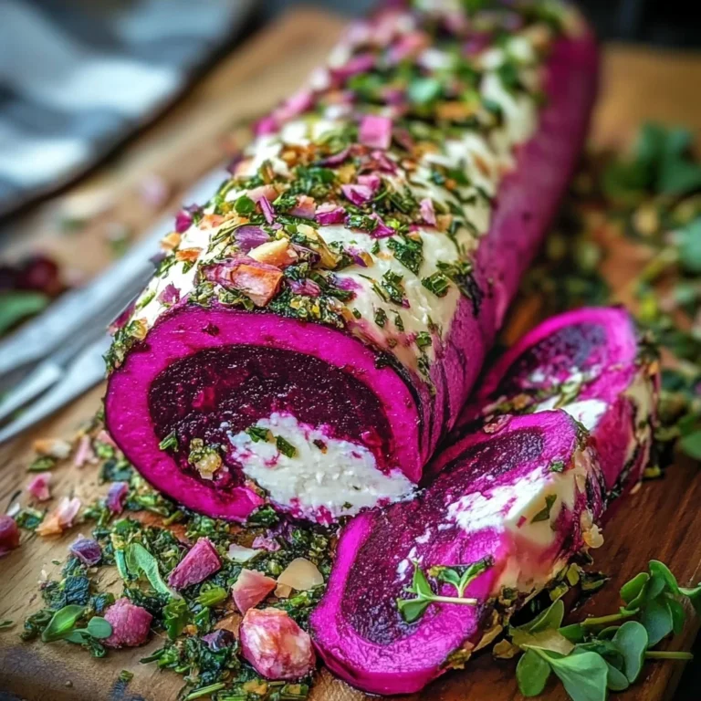 Beet and Goat Cheese Log