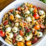 Bruschetta Pasta Salad With Mini Mozzarella Balls