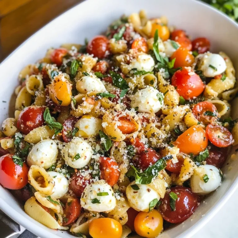 Bruschetta Pasta Salad With Mini Mozzarella Balls