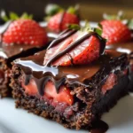 Chocolate Covered Strawberry Brownies