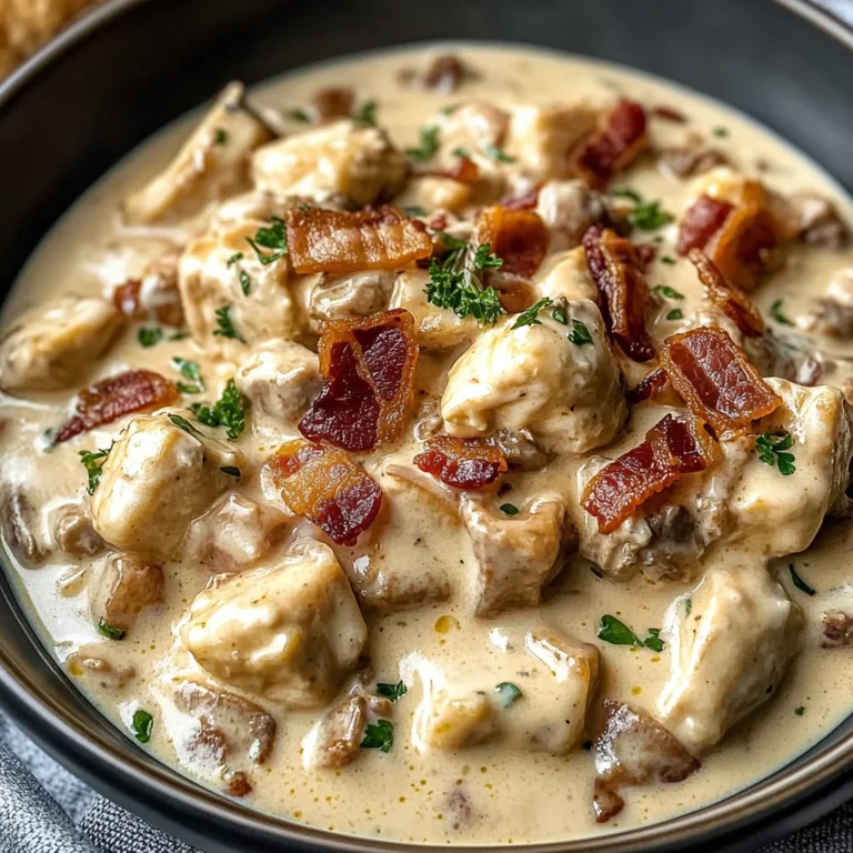 Creamy Chicken Bacon Stroganoff