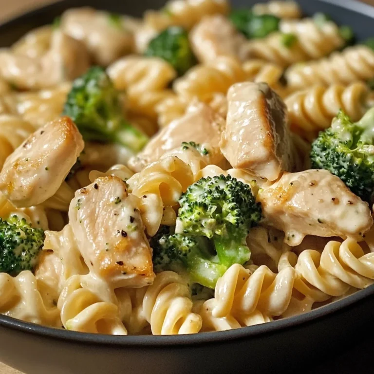 Creamy Garlic Chicken Alfredo with Broccoli