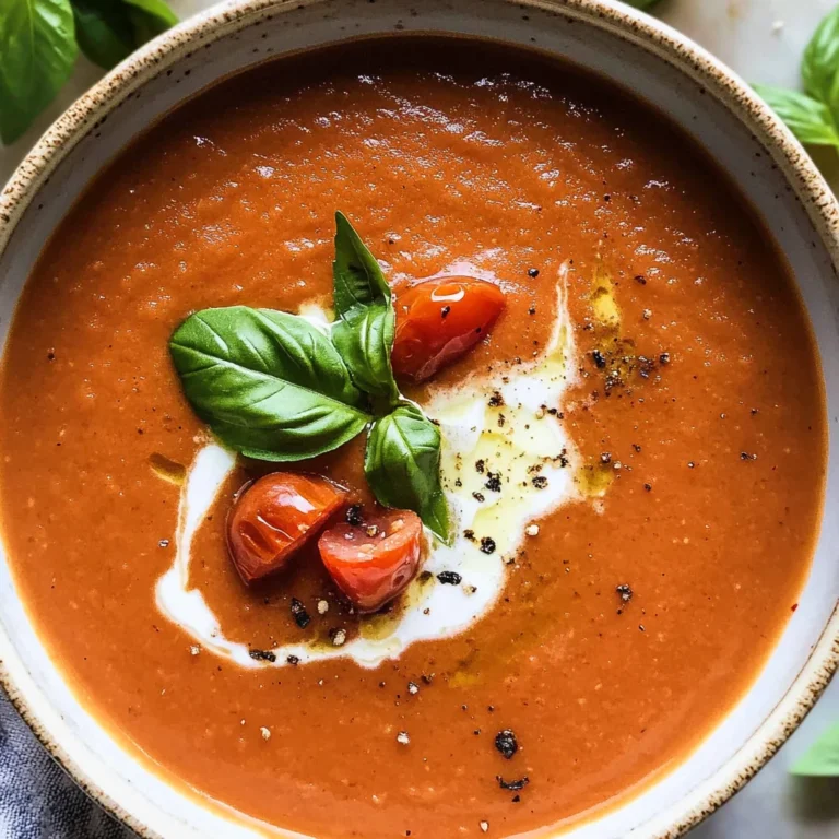 Creamy Roasted Garlic Tomato Soup